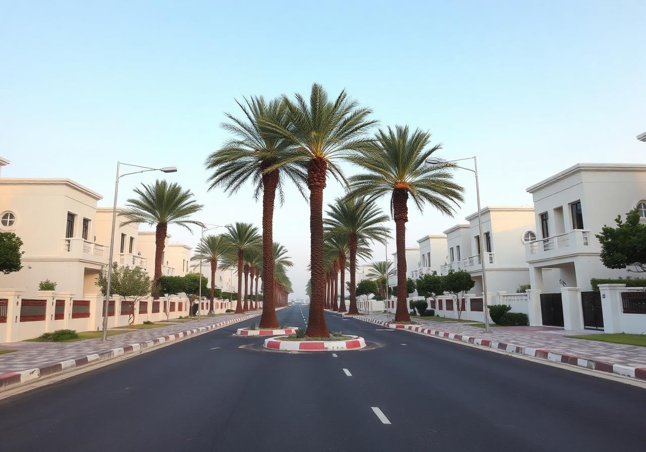 شارع سكني هادئ في الرياض